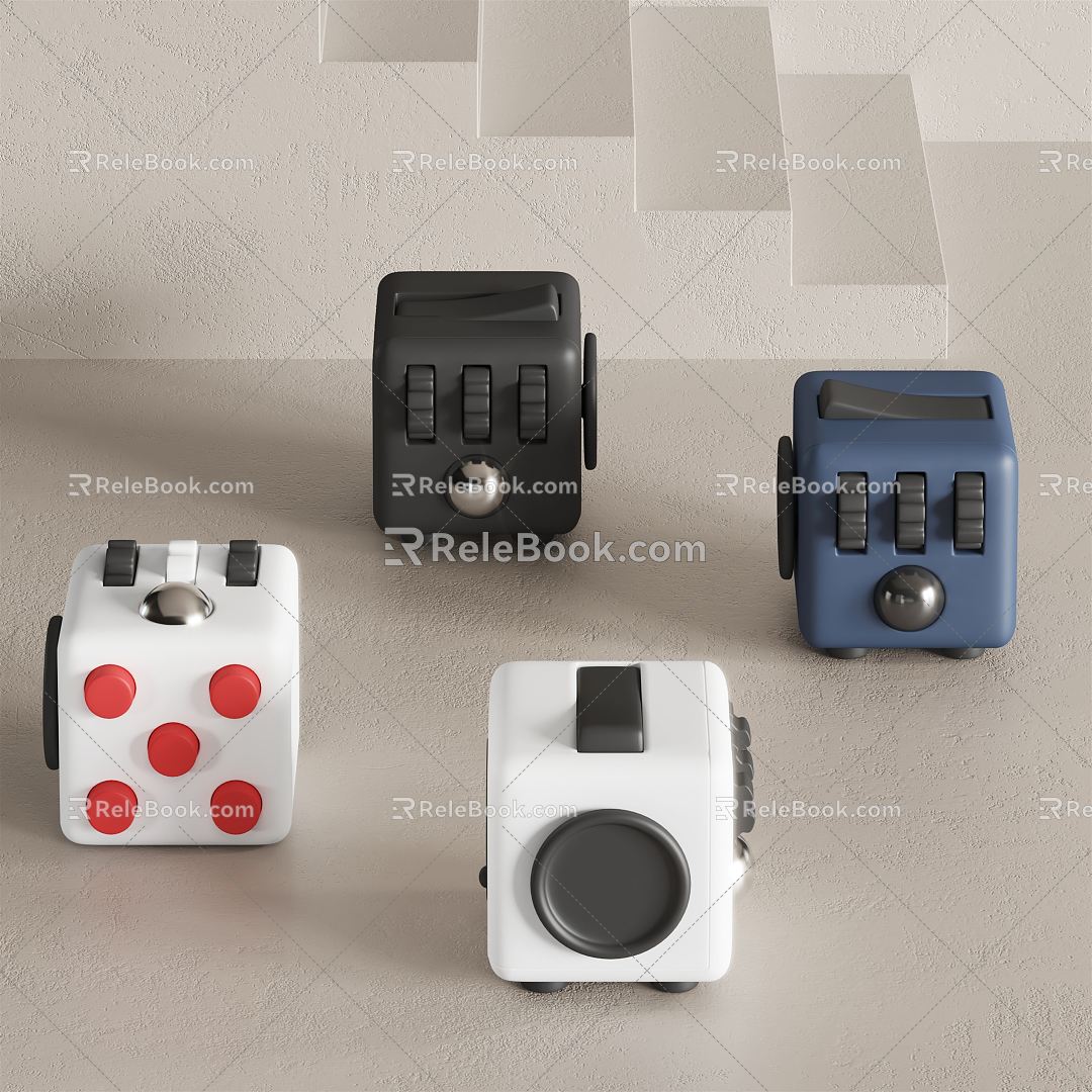 Modern Box Dice Small Leather Case 3d model