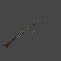 Medieval Double Bladed Polearm Weapon With Long Metal Handle And Intricate Design