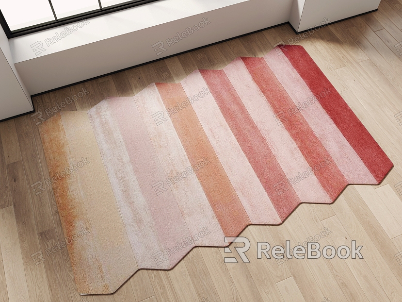 Modern shape carpet abstract shaped carpet model