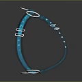 Modern Circular Daily Living Accessory With Blue LED Light And Black Frame