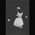 Elegant Black And White Apron With Lace Trim Front And Back Design