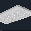 Modern Contemporary Ceiling Design With Linear Recessed Grooves And Smooth White Panel Structure 3d model