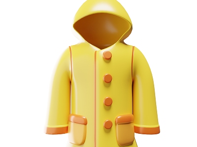 Raincoat Top Cartoon Raincoat Cartoon Top Animation Raincoat 3d model