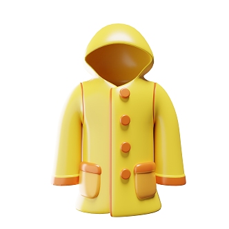 Raincoat Top Cartoon Raincoat Cartoon Top Animation Raincoat 3d model