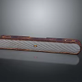 Long Modern Wooden Stool Featuring Wood Grain Surface Circular End Holes and Mesh Design