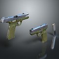 pistol semi-automatic pistol automatic pistol modern weapon hot weapon hot weapon gun military 3d model