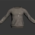 Light Gray Knitted Sweater with Long Sleeves and Round Neck for Simple Casual Daily Wear