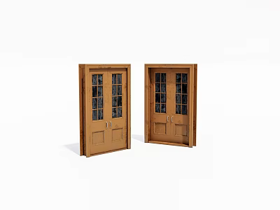 Old wooden door 3d model