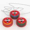 Coca Cola Themed Yo Yo Toys With Red Yellow Green Cases And Silver String