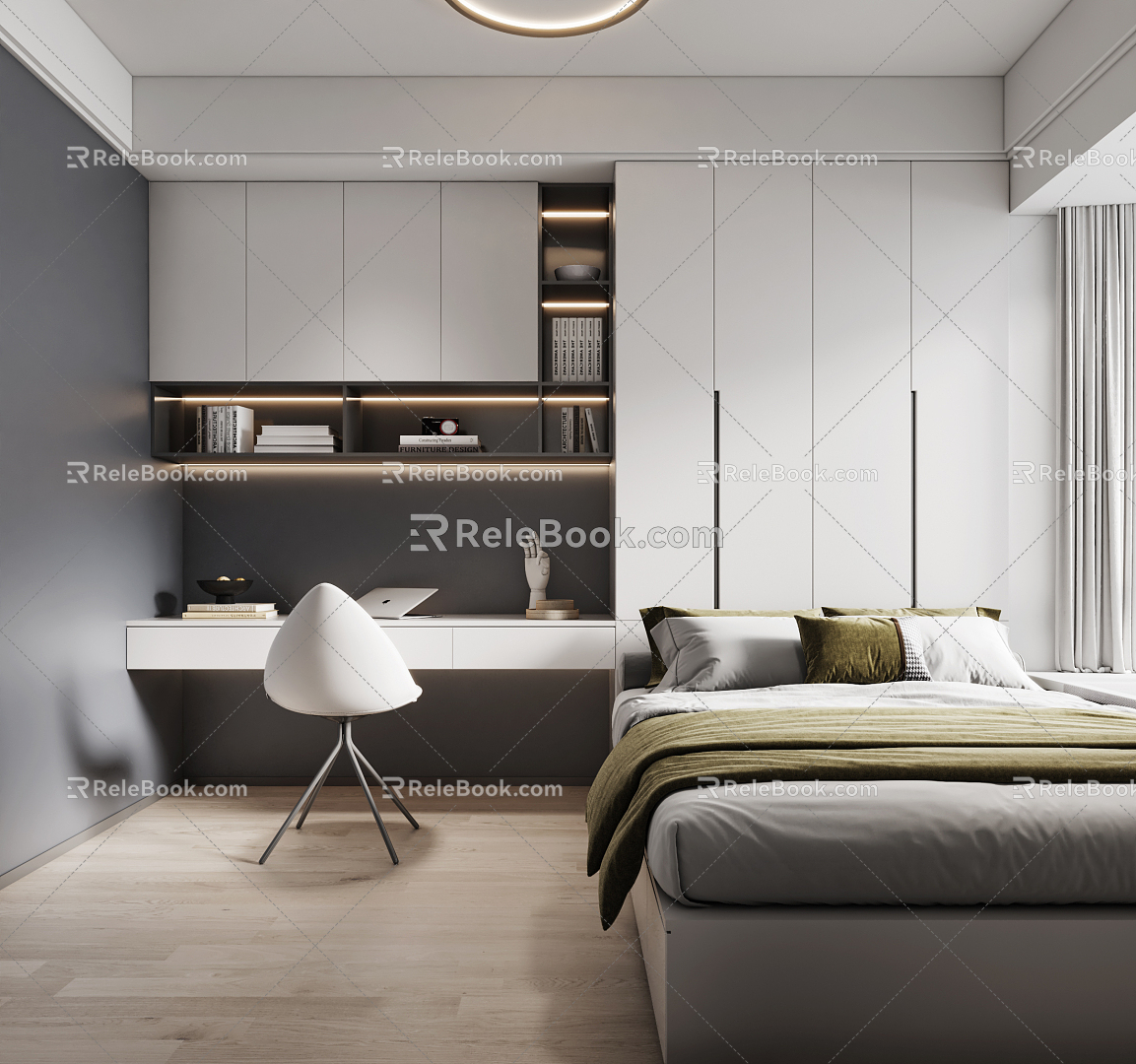 Modern Tatami Bedroom Second Bedroom Second Bedroom 3d model