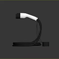 Mobile Digital Charging Cables With Multi Port White Plugs And Black Cables For Devices 3d model