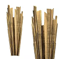 Abstract Metal Sculptures With Golden Vertical Stripes Modern Art Decorative Pieces