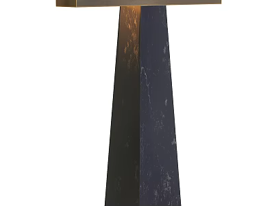 Modern Coffee Table With Geometric Stone Base And Sleek Metal Top Design 3d model