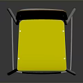 Modern Yellow Bar Stool With Metal Frame And Comfortable Seat Design