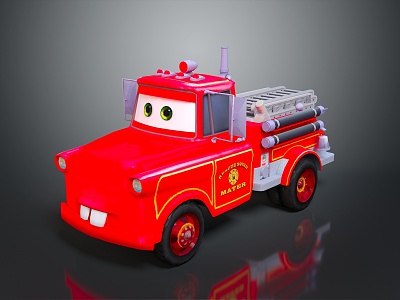 Modern cartoon fire truck fire truck ambulance model