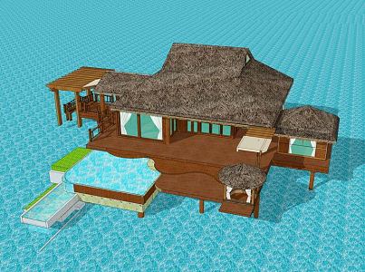 Southeast Asian Style Sea Homestay 3d model