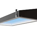 Modern Black Square Ceiling Light With LED Illumination And Transparent Acrylic Panel 3d model