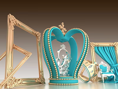 European-style American Chen photo wall 3d model European-style American Chen photo wall 3d model