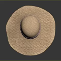 Fashionable Wide Brim Straw Hat With Pink Ribbon For Summer