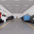 Modern Industrial Workshop Featuring Advanced Machinery Equipment And Innovative Technology