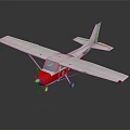 Small Red And White Model Airplane With Detailed Wings Windows And Wheels