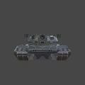 Modern Military Tank With Camouflage Armor Long Cannon And Detailed 3D Design
