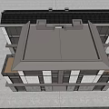 Modern Townhouse Exterior Design With Stone Facade Large Windows And Balcony