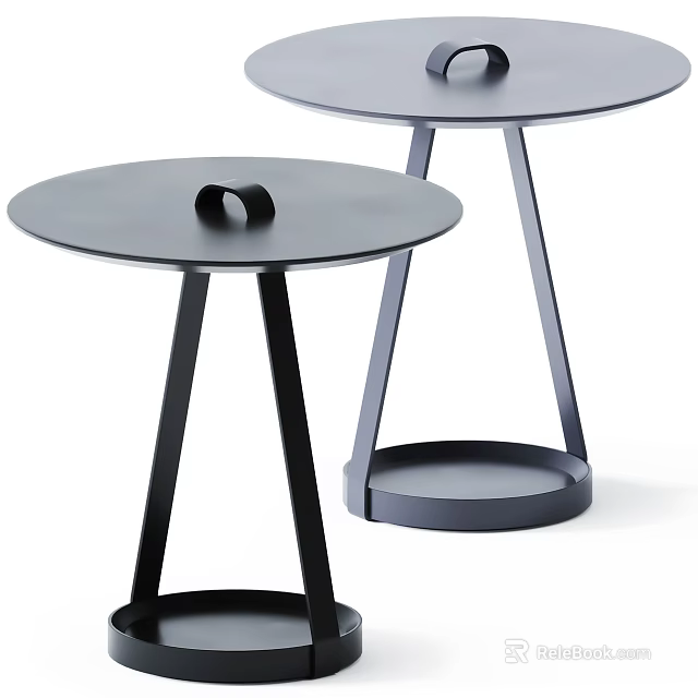 Sleek Modern Coffee Table Design With Round Tabletop And Metal Frame Structure 3d model