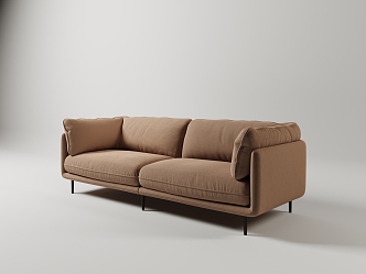 modern double sofa 3d model