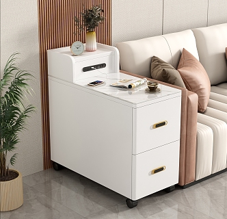 Light Luxury Side Cabinet Sofa Side Cabinet Tea Cabinet Storage Cabinet 3d model