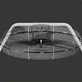 Modern Air Cooler Fan With Metal Mesh Cover And Reflective Stand Design
