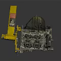 Automotive Engine Mechanical Assembly With Metal Parts Gear And Belt System