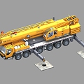 Crane crane large truck crane construction machinery truck crane Xugong QY110K truck crane many details 3d model