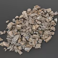 Pile Of Natural Stone And Wood Chunks For Building Materials