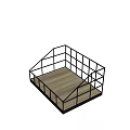 Wall Cabinets With Open Design Metal Frame And Wooden Base Modern Storage Solution