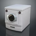 White Modern Computer Case With Circular Front Panel And Control Buttons