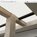 Modern Ceiling Soft Film Ceiling Cement Beam 3d model