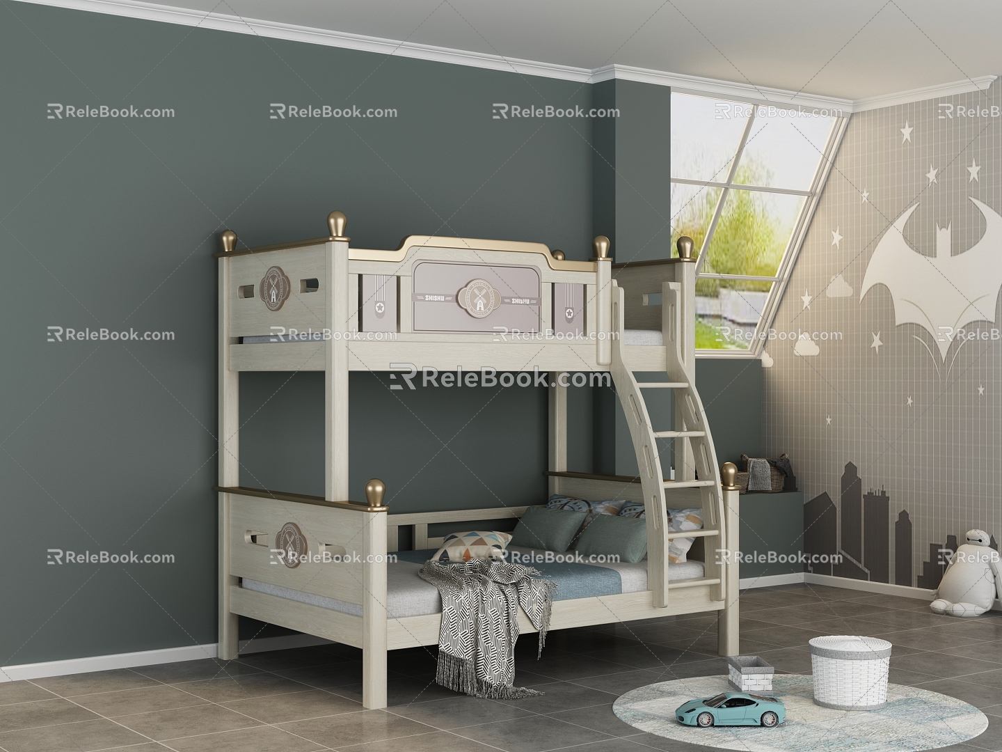 Children's room bed 3d model