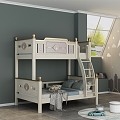 Children's room bed 3d model