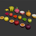 Vibrant Exotic Fruits Display With Whole And Sliced Varieties Including Dragon Fruit Kiwi And Passion Fruit
