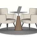 Modern Negotiation Table and Chair Combination Coffee Table and Chair Combination Casual Table and Chair Combination Carpet Computer Round Table 3d model