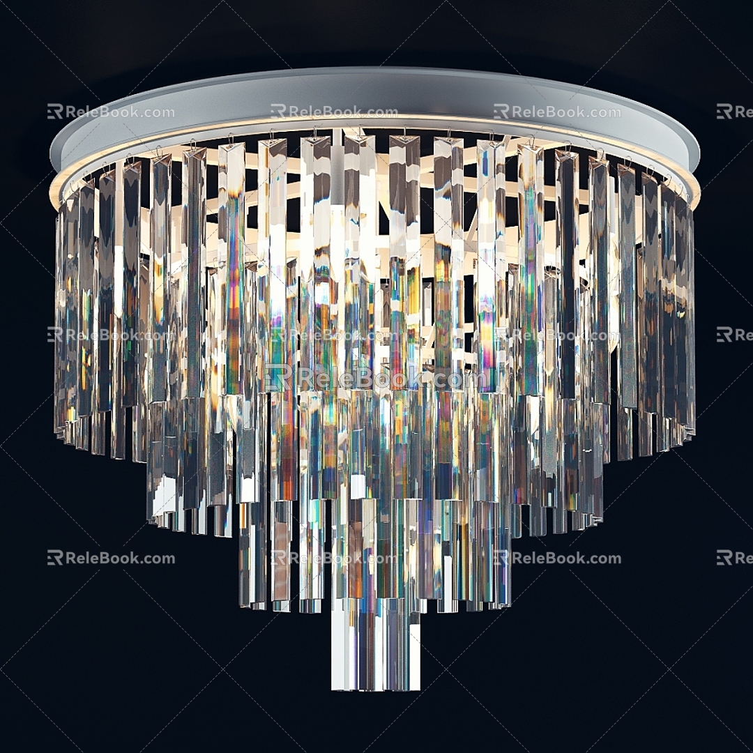 Retro ceiling lamp favor Geschosse crystal 3d model