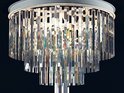 Retro ceiling lamp favor Geschosse crystal 3d model