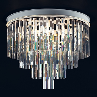 Retro ceiling lamp favor Geschosse crystal 3d model