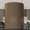 Modern Elegant Property Sales Office Exterior With Warm Soft Lighting And Full Height Glass Facade