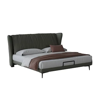 Modern Double Bed 3d model
