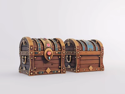 European Style Retro Other Sicks European Style Retro Treasure Box Ancient Treasure Box Retro Treasure Box Wooden Treasure Box Modern Treasure Box 3d model