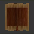 Wooden Birdhouse With Red Roof And Platform Base On Wooden Pole