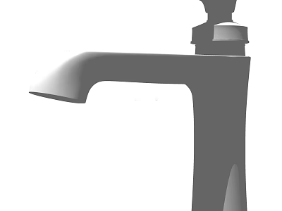 Elegant Modern Faucet Design With Curved Spout And Single Handle 3d model