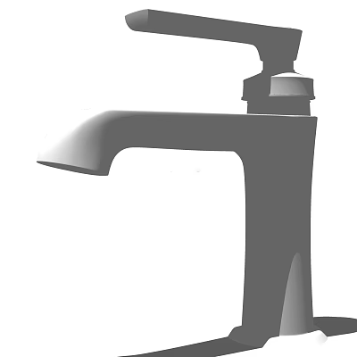 Elegant Modern Faucet Design With Curved Spout And Single Handle 3d model